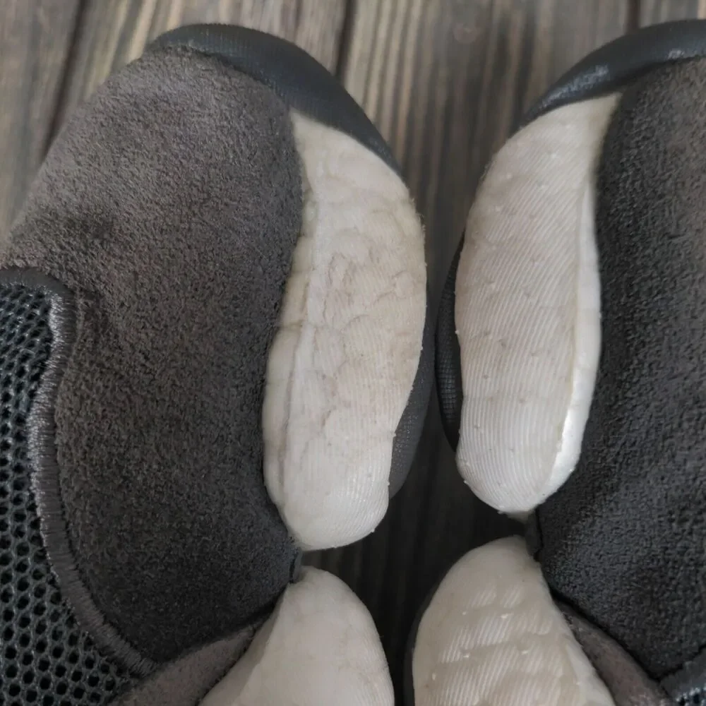 Adidas Crazy Boost BYW Mid Basketball Shoe Sneaker Black Gray Men Teen‎ Sz 6